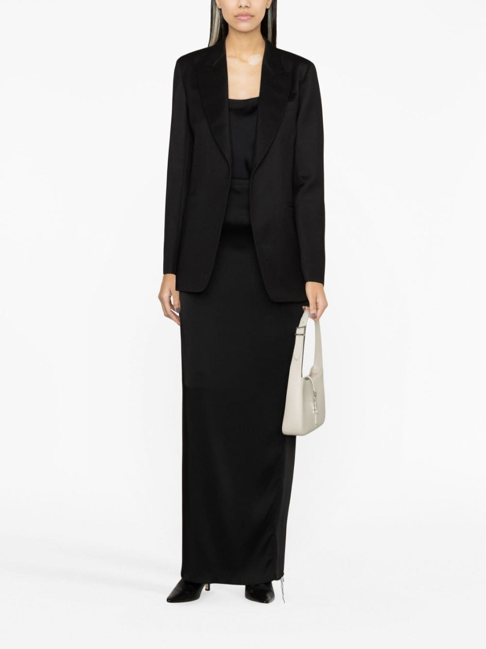 single-breasted tuxedo blazer - 2