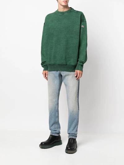 Diesel logo-patch long-sleeved jumper outlook