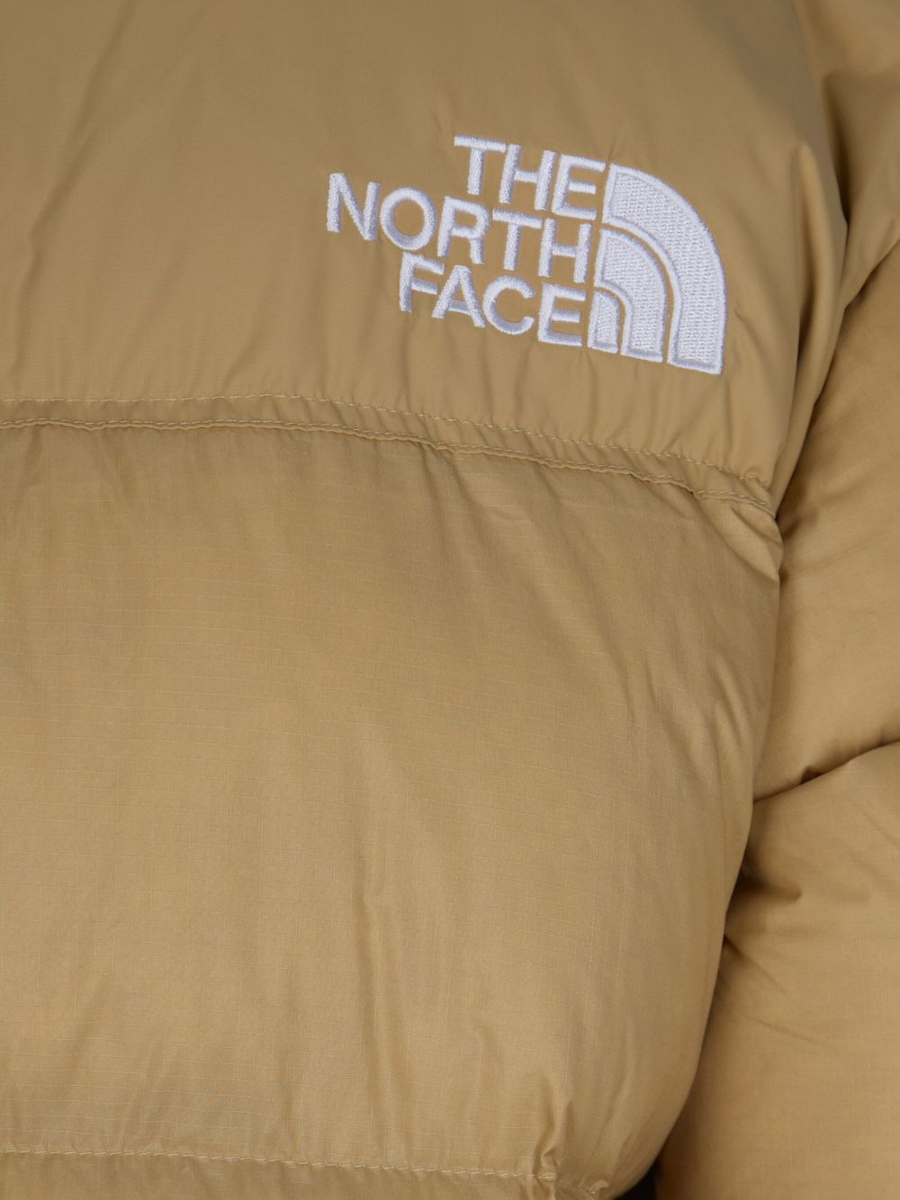 logo-embroidered puffer jacket - 3