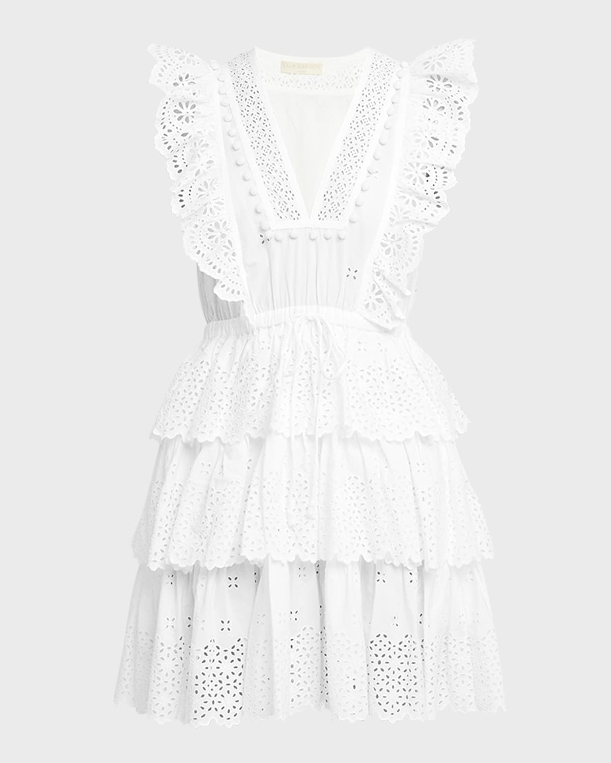 Lilith Broderie Anglaise Mini Smock Dress - 1