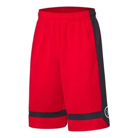 Li-Ning Way of Wade Logo Color Block Basketball Shorts 'Red Black' AAPQ235-3 - 1