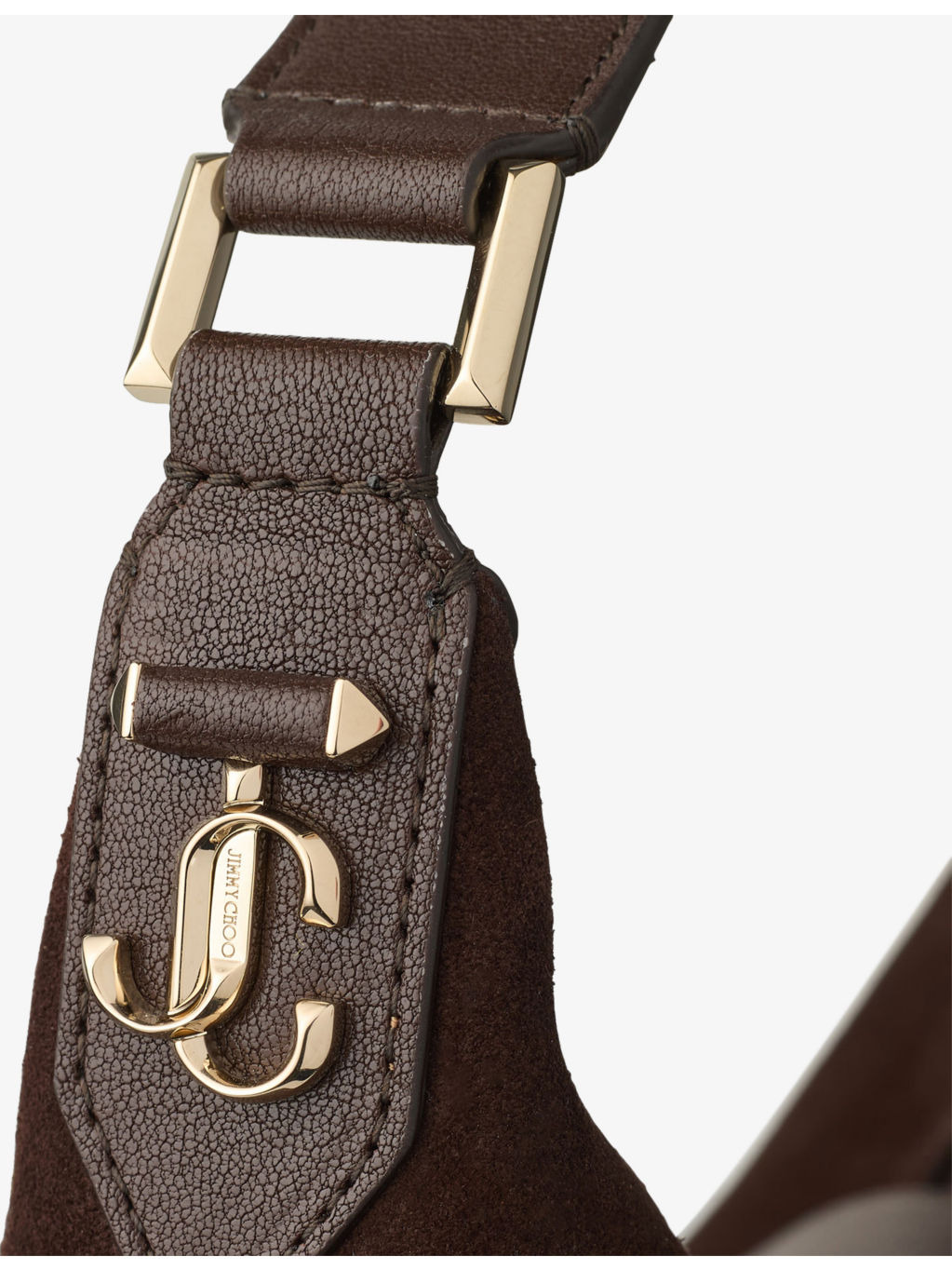Bar Hobo Medium Suede and Leather Shoulder Bag - 5