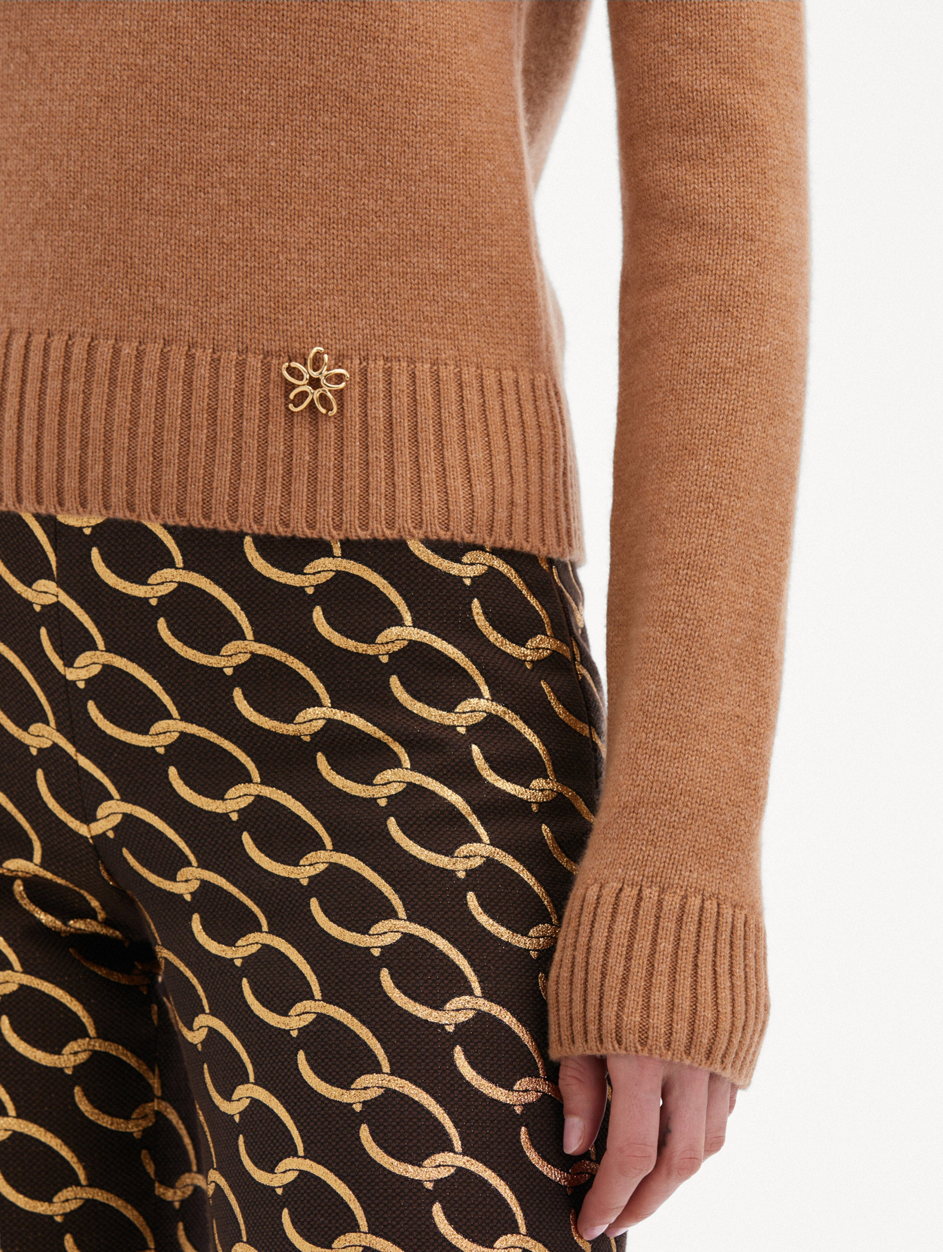 O FLOWER CASHMERE PULLOVER - 6