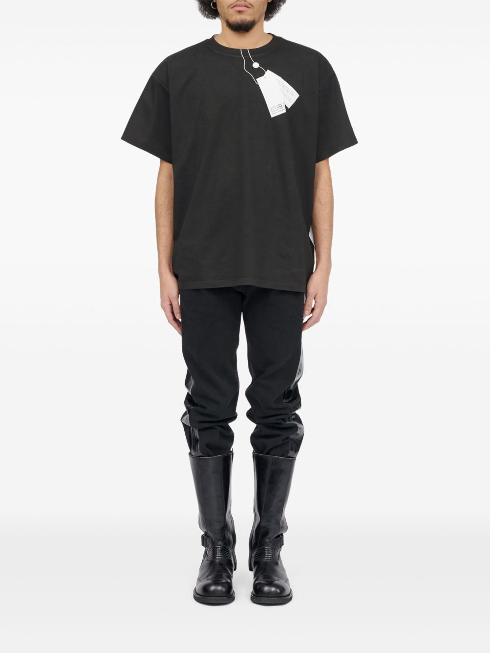 tag-print T-shirt - 2