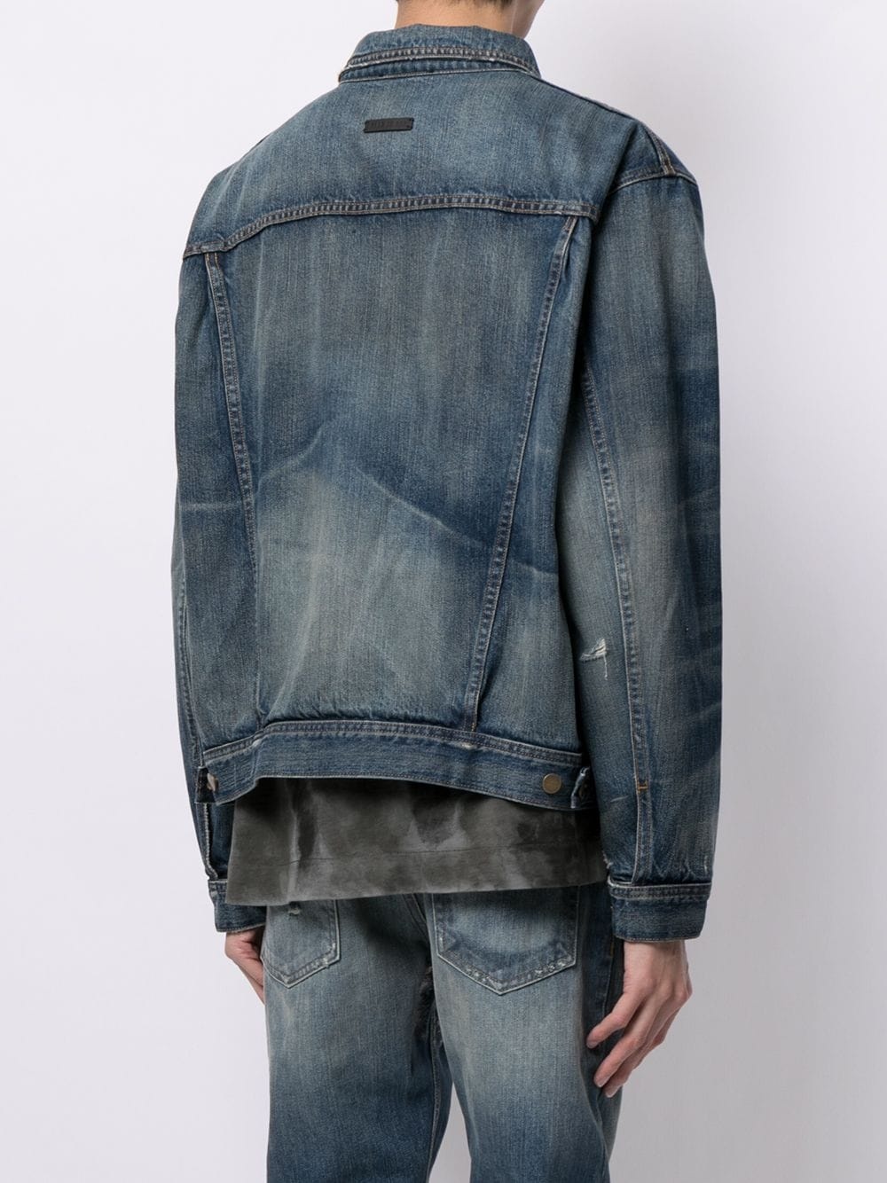 faded denim jacket - 4