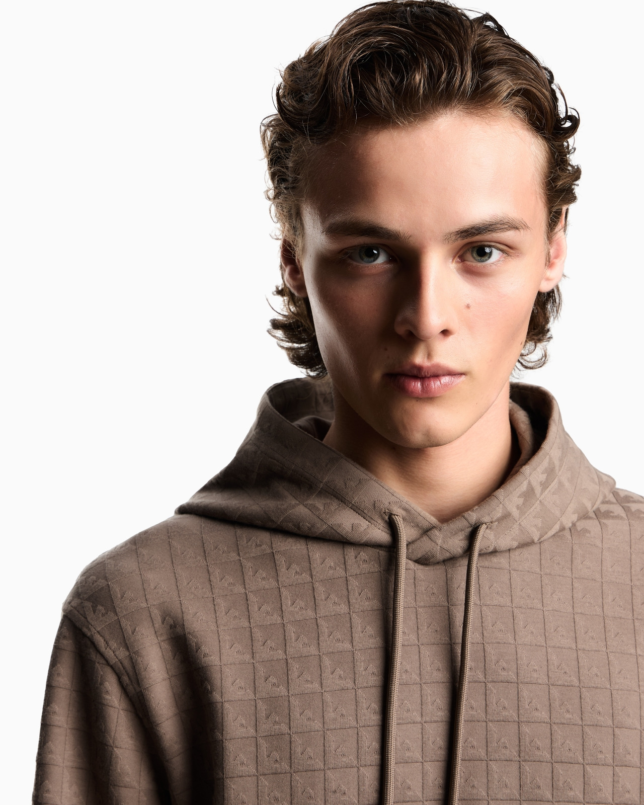 ASV LYOCELL-BLEND JACQUARD JERSEY HOODED SWEATSHIRT WITH REPEATED EAGLE MOTIF - 5