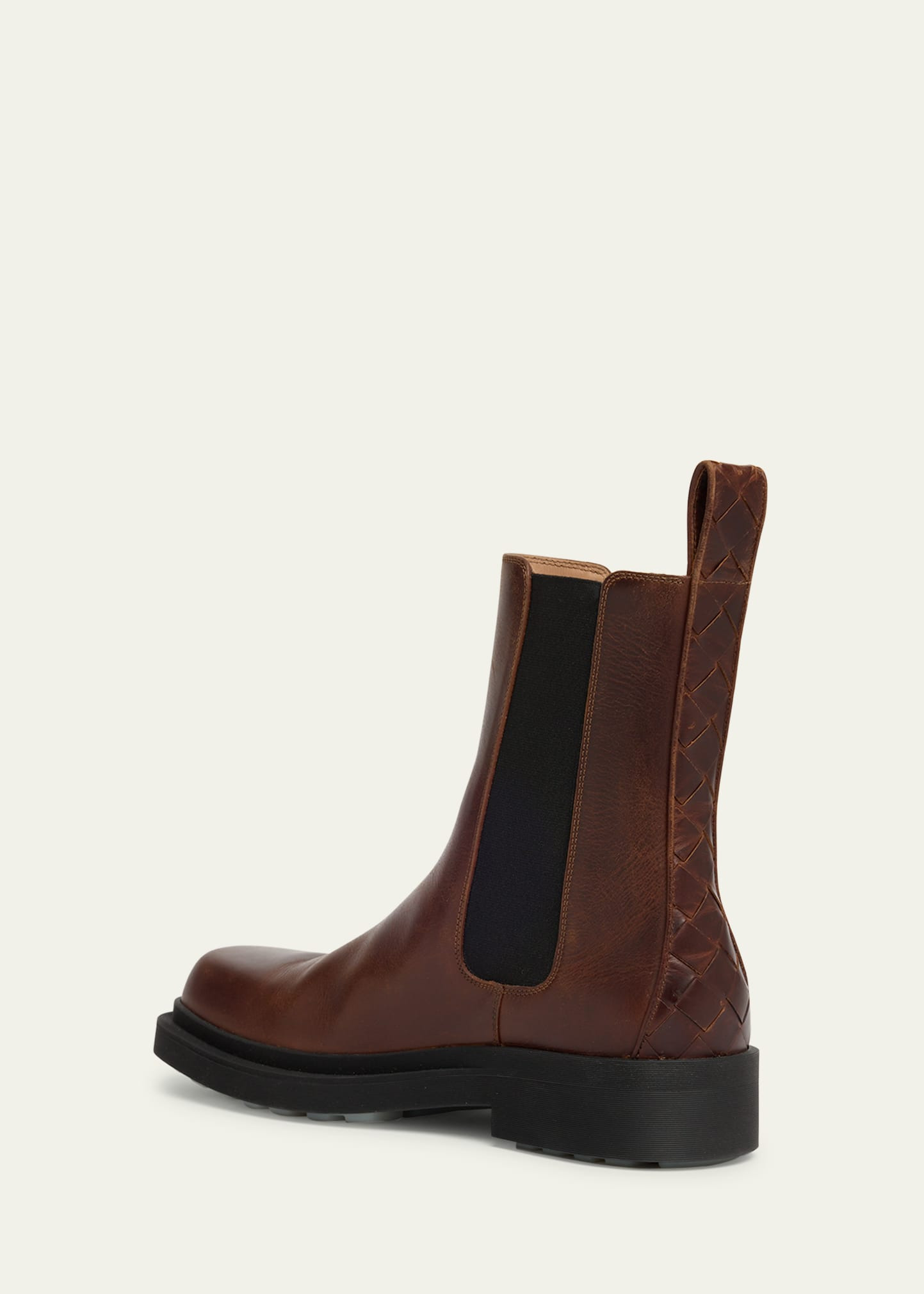 Men's Ben Smooth & Intrecciato Leather Chelsea Boots - 4