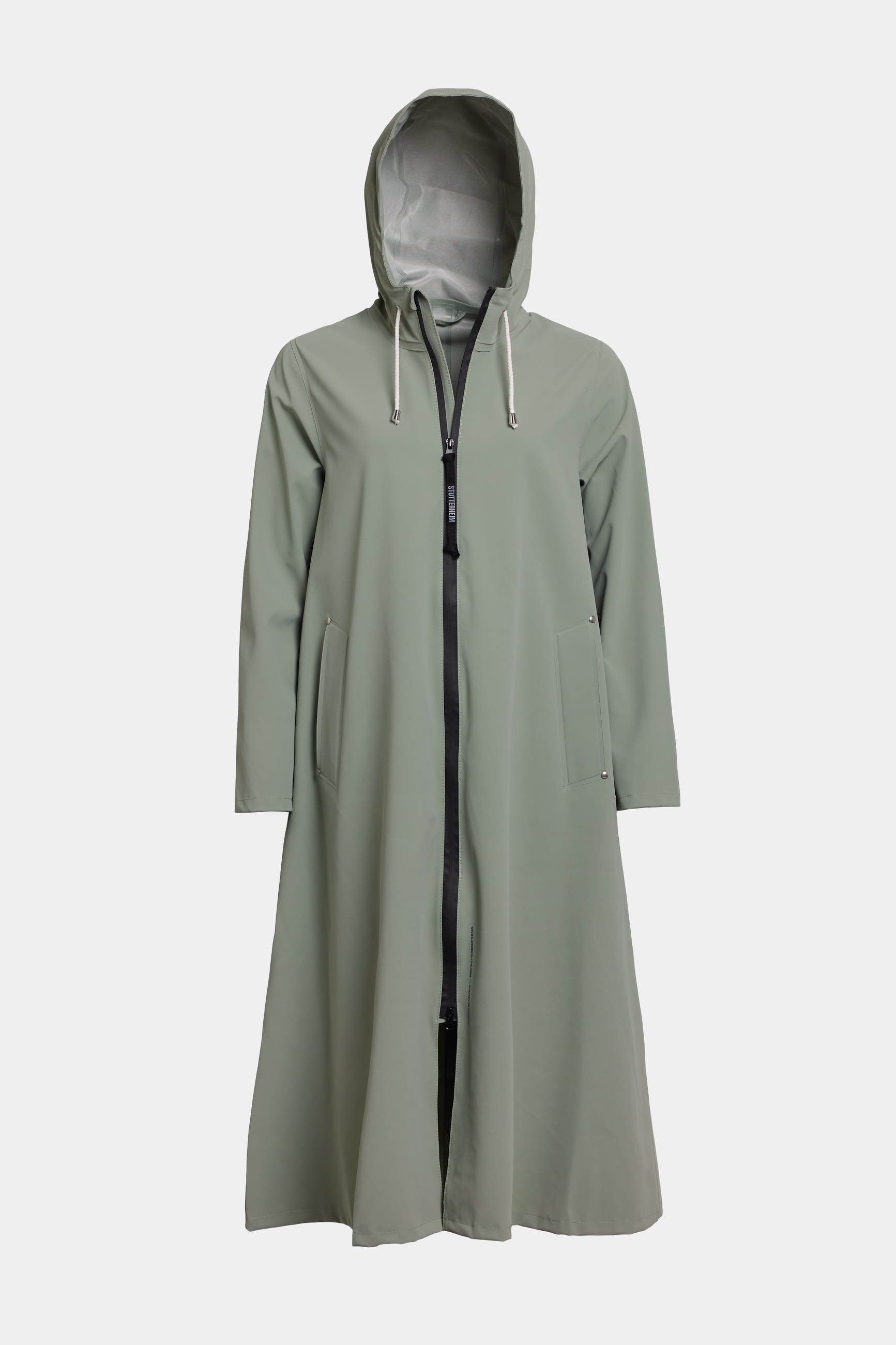 Mosebacke Long Lightweight Zip Matte Raincoat Comet - 6