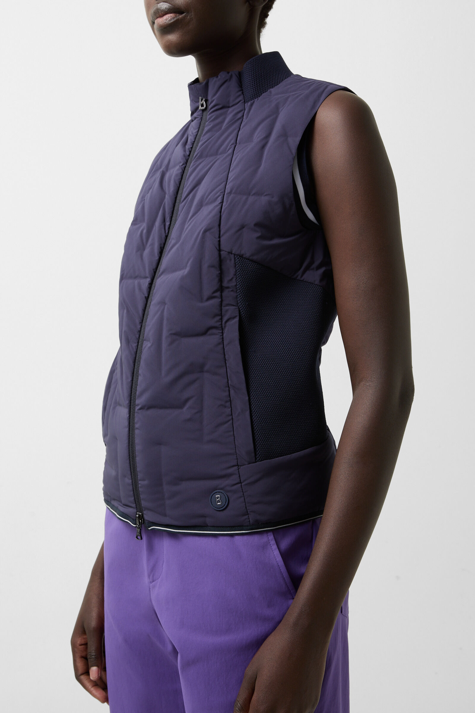 Sia down vest in Navy blue - 6