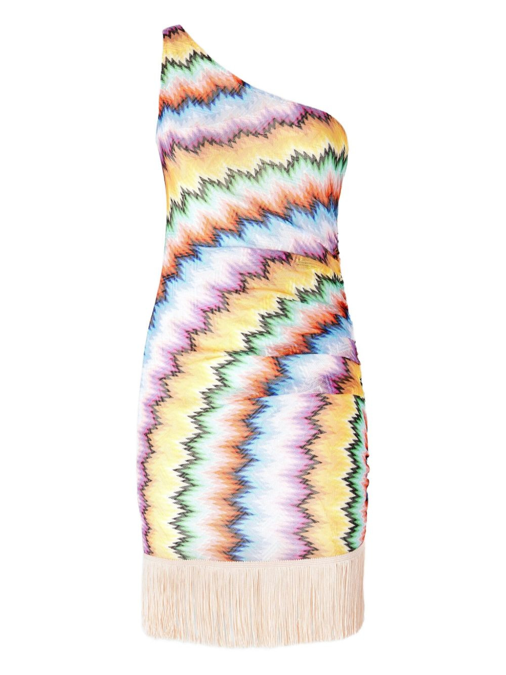 zigzag fringe mini dress - 1
