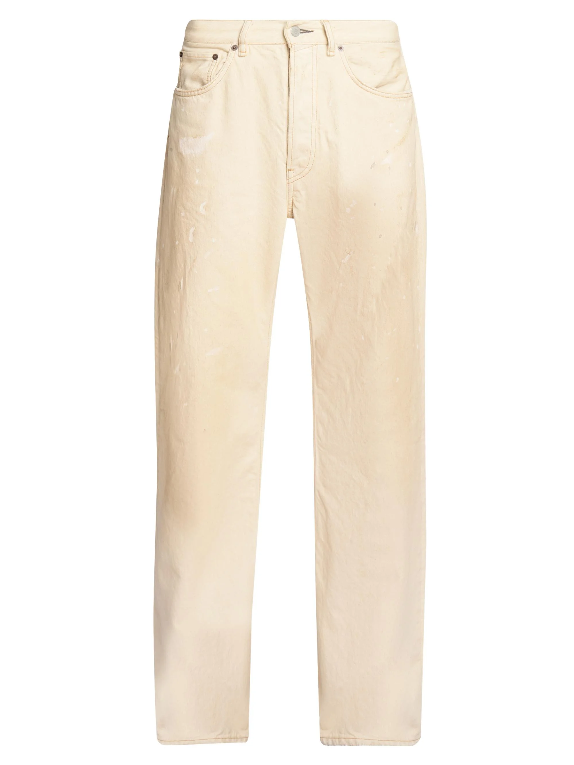 Men's Trafalgar Bleach Splatter Straight-Leg Jeans - White - 1
