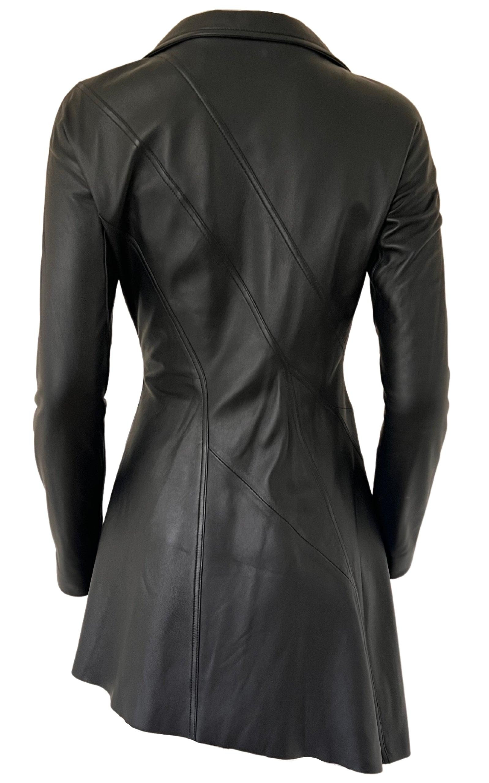 Runway Leather Dress Zip Closure - 5