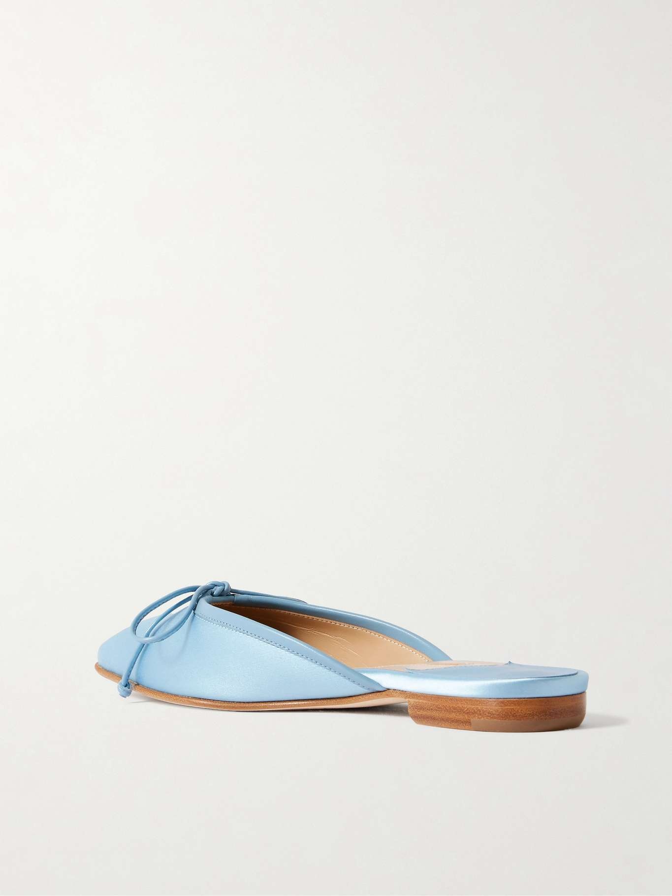 Ballerimu bow-detailed satin mules Light blue - 3
