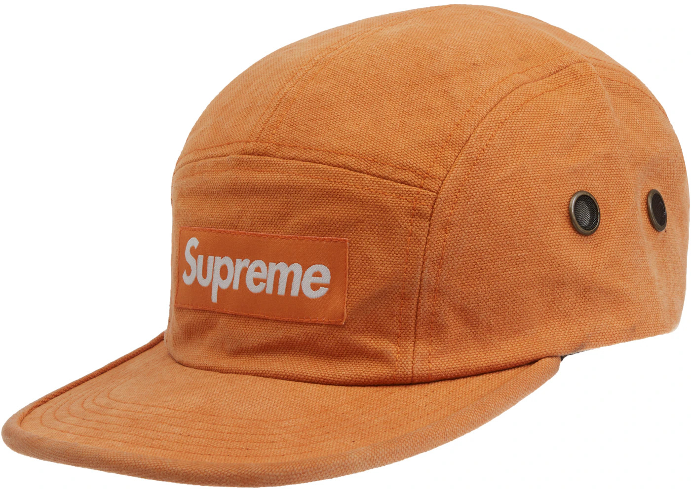Supreme Washed Canvas Camp Cap (FW19) Orange - 1