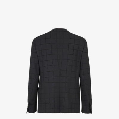 FENDI Black wool blazer outlook