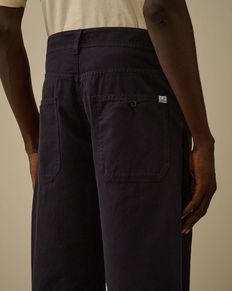 Vintage Army Structure Loose Five Pocket Pants 6
