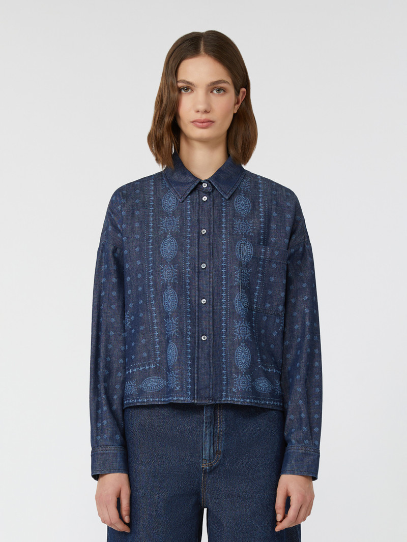 GIOCHI Laser-cut denim shirt 3