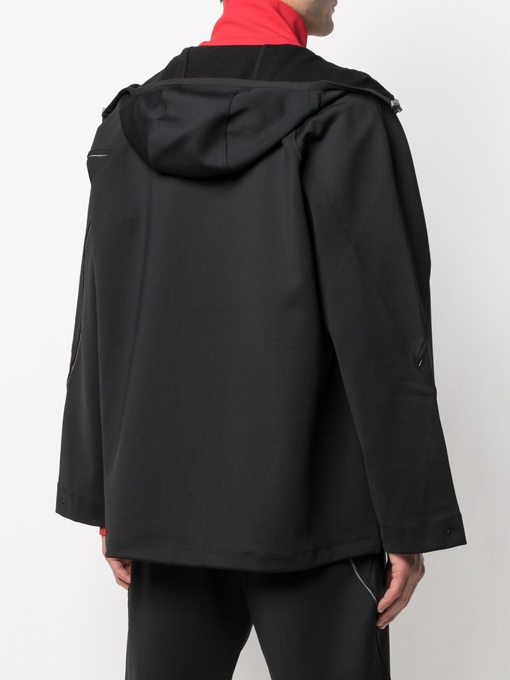 contrast piping hooded jacket - 4