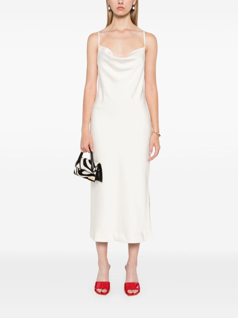 satin midi slip dress - 2