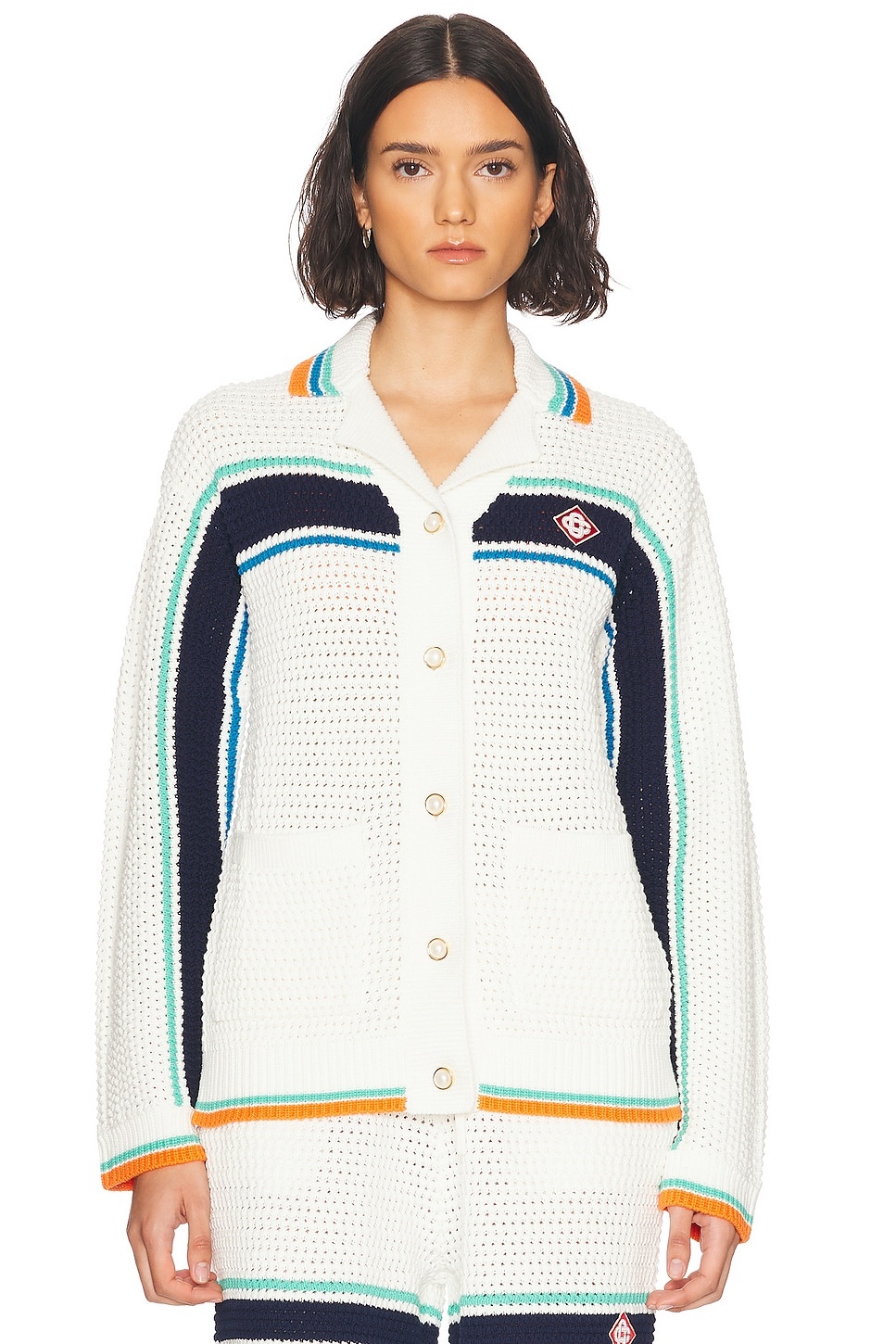 Crochet Effect Tennis Shacket - 2