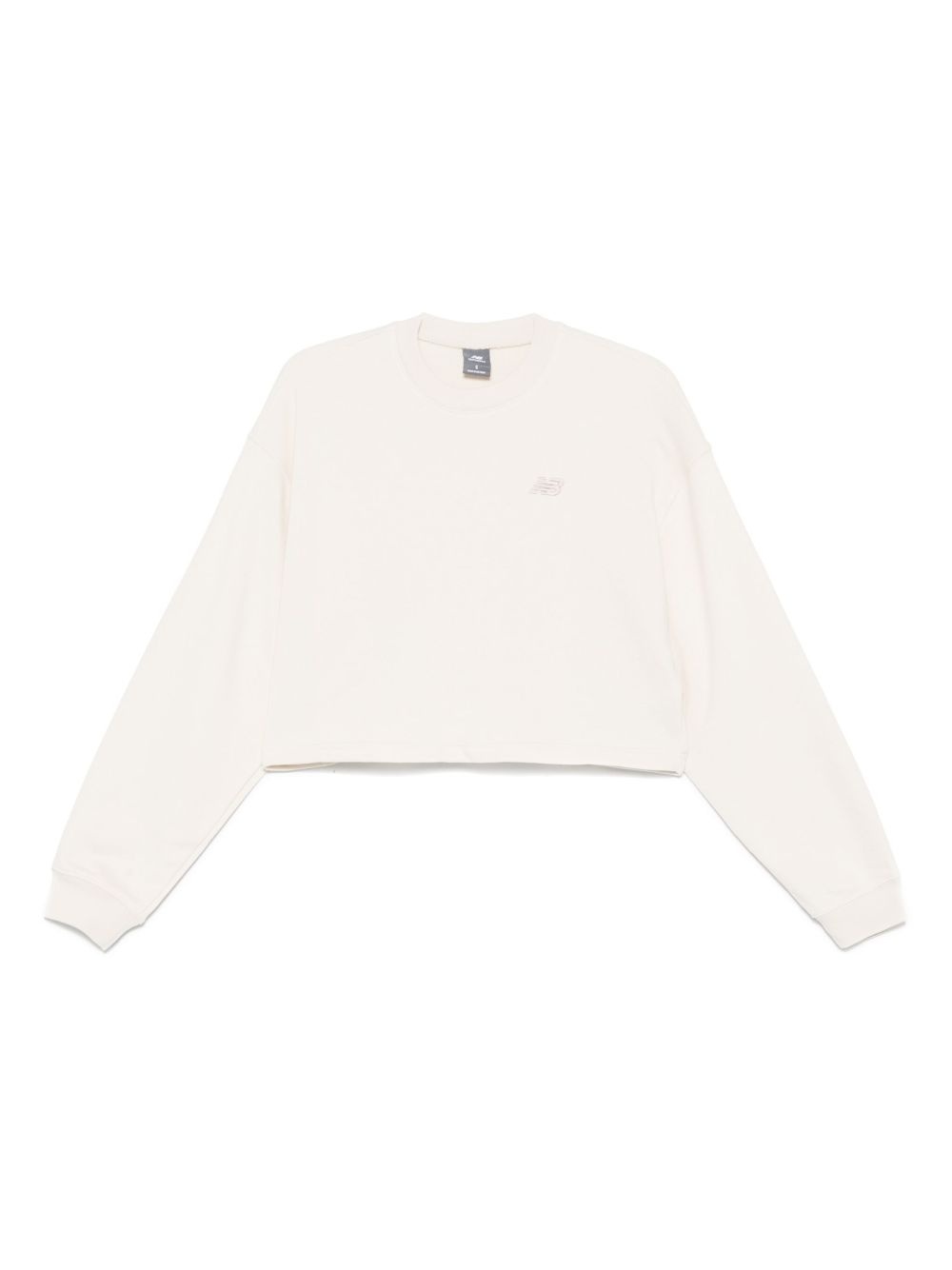 logo-embroidered cropped sweatshirt - 1