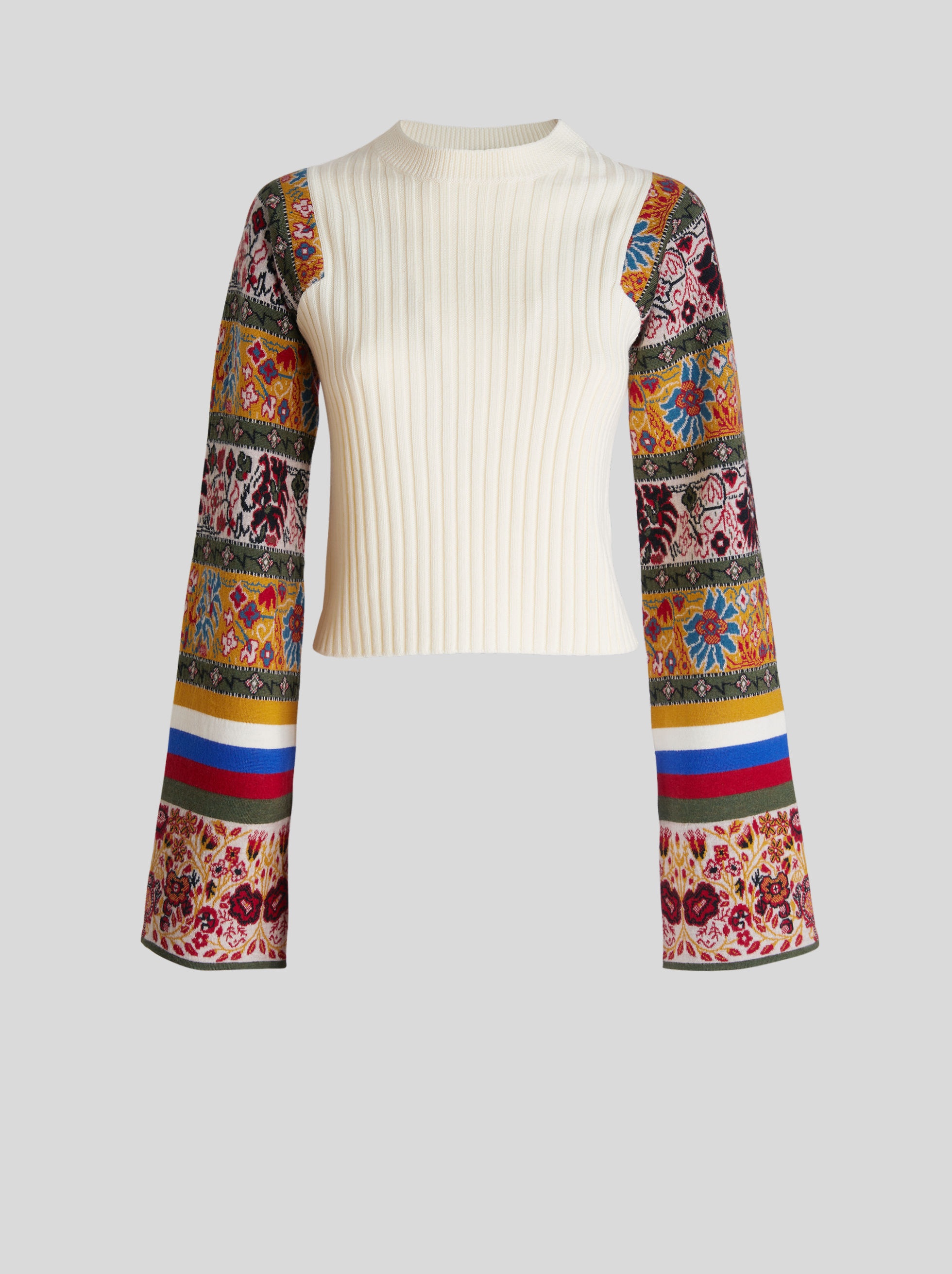 PATCHWORK WOOL SWEATER - 1