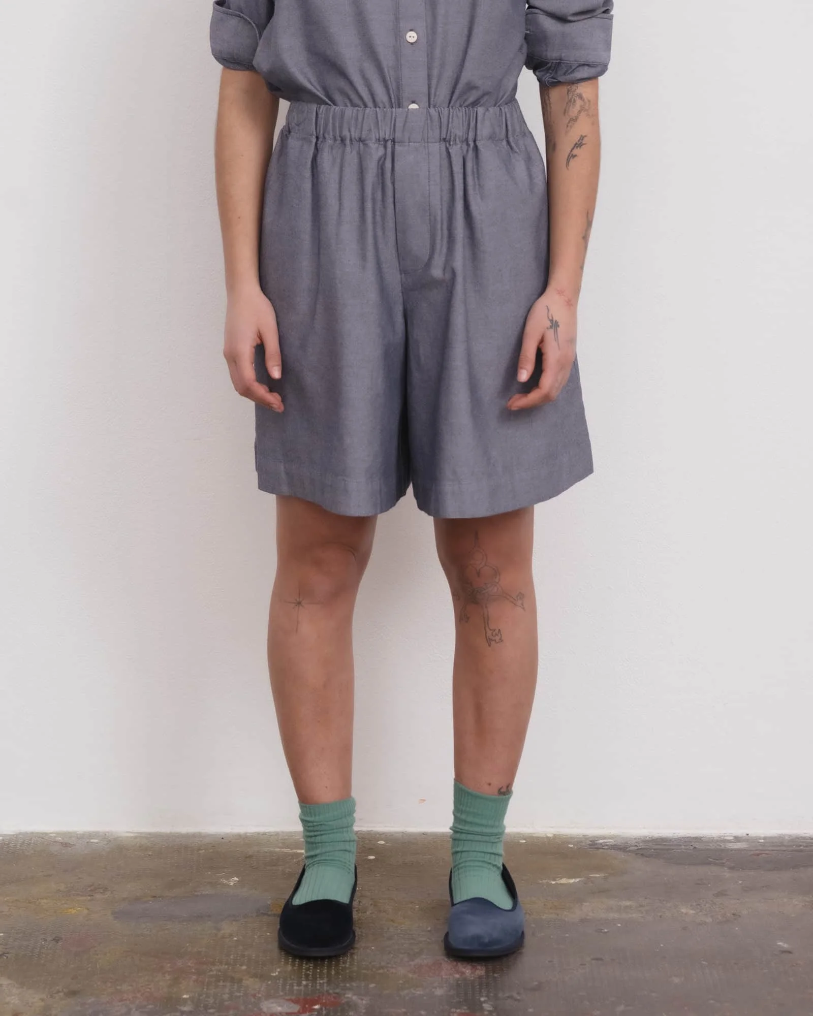 Claude Shorts - Organic Cotton Poplin - 1