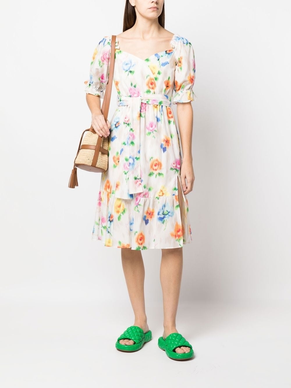 floral-print midi dress - 2