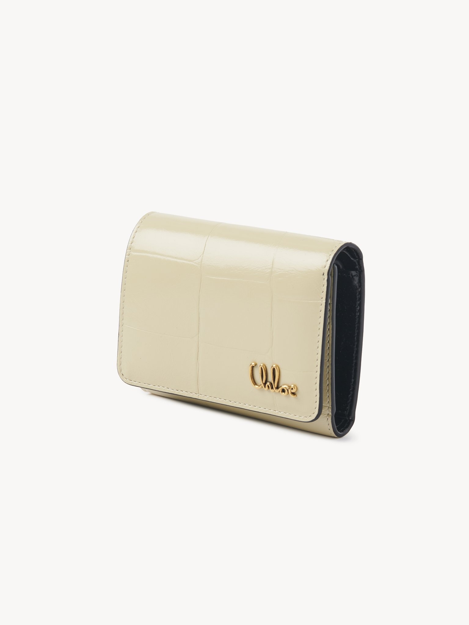SMALL CHLOÉ ICONIC TRI-FOLD IN CROCO-EFFECT LEATHER - 2
