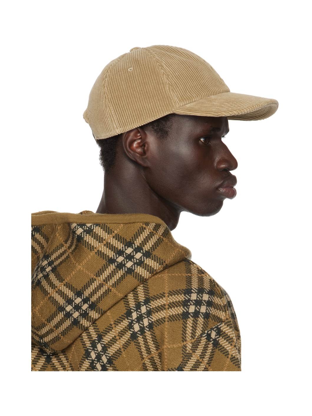 Beige Corduroy Baseball Cap - 3