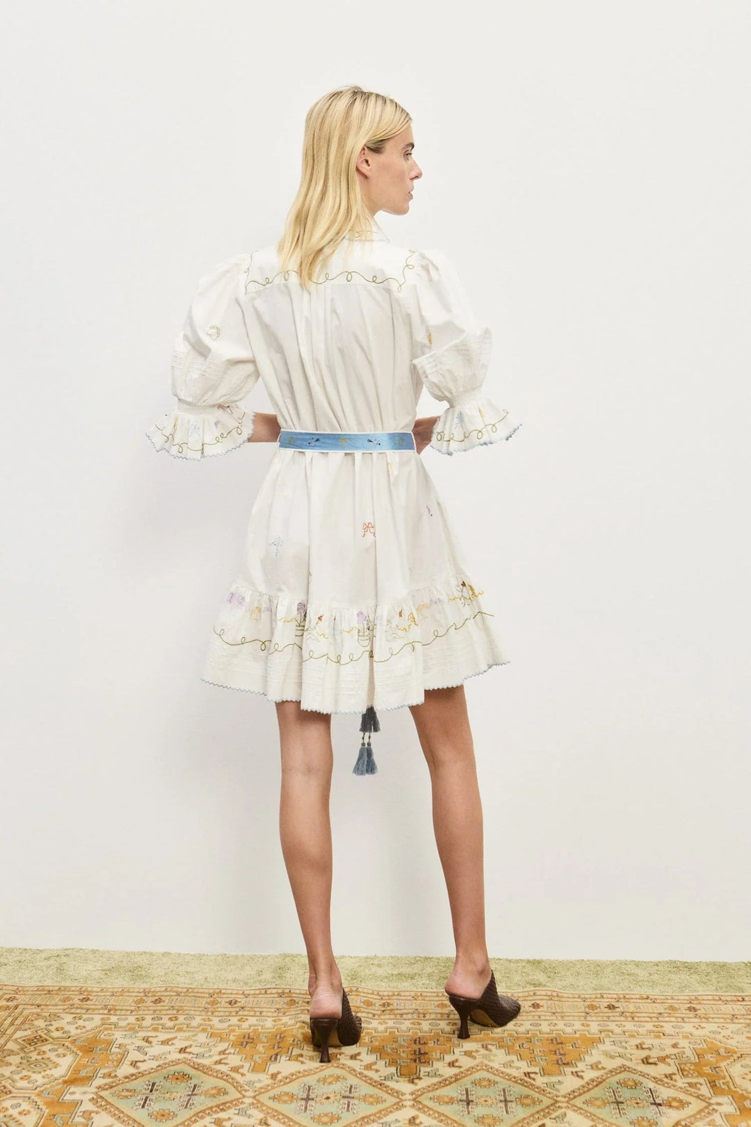Giulia Embroidered Mini Dress - 4