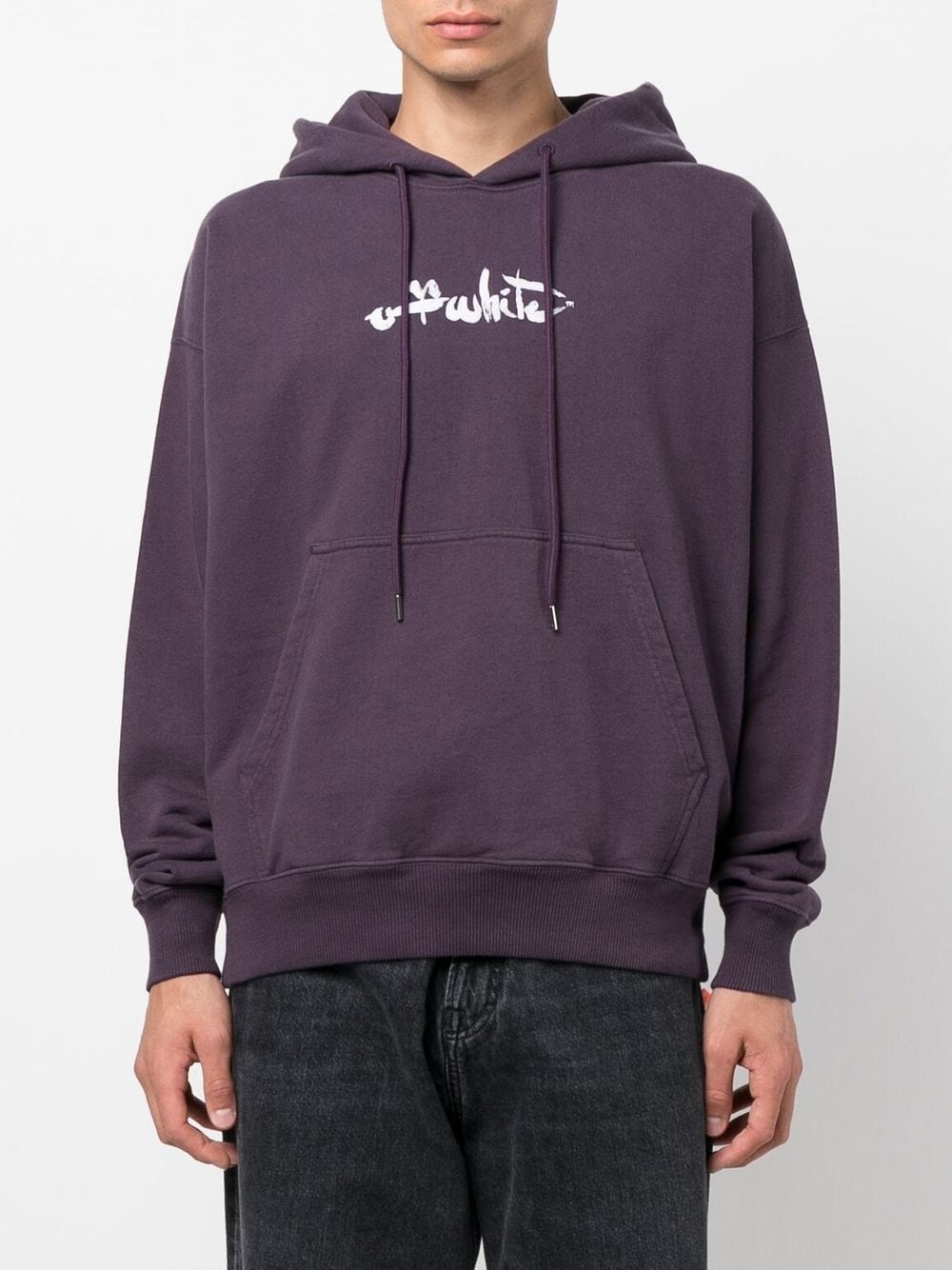 logo-print detail hoodie - 3