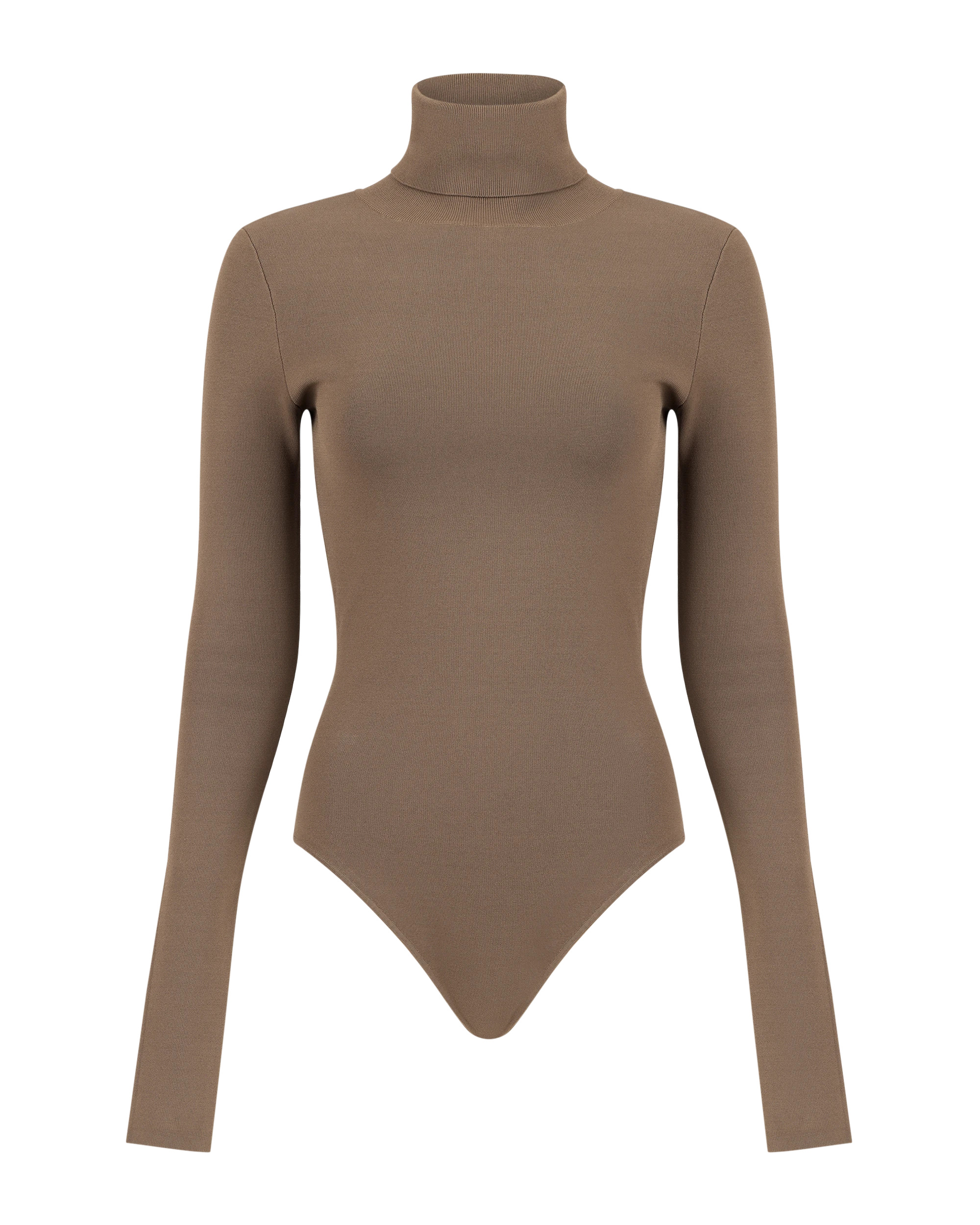 TURTLE NECK BODYSUIT TAN - 5