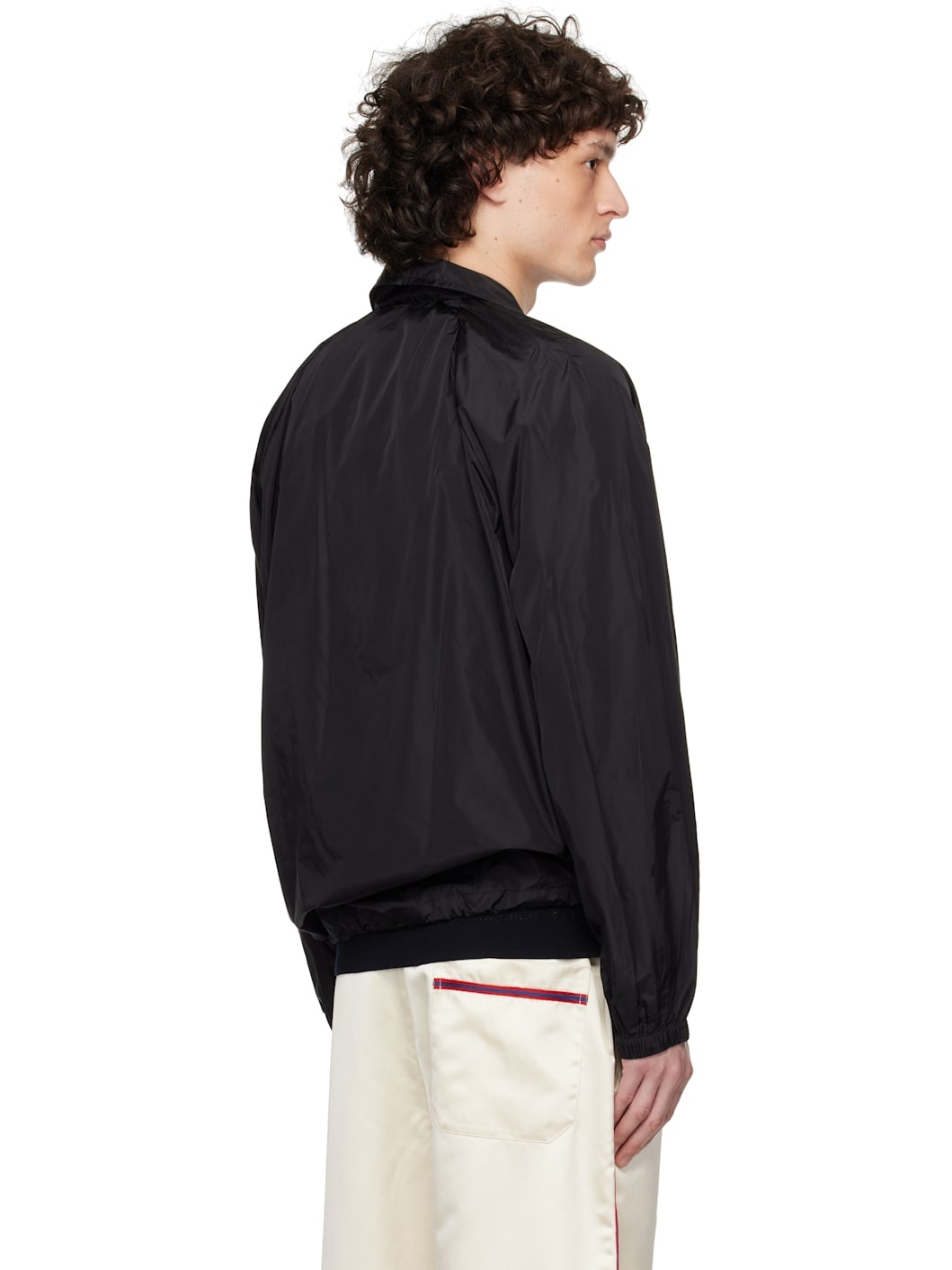 Black Nylon Track Jacket - 3