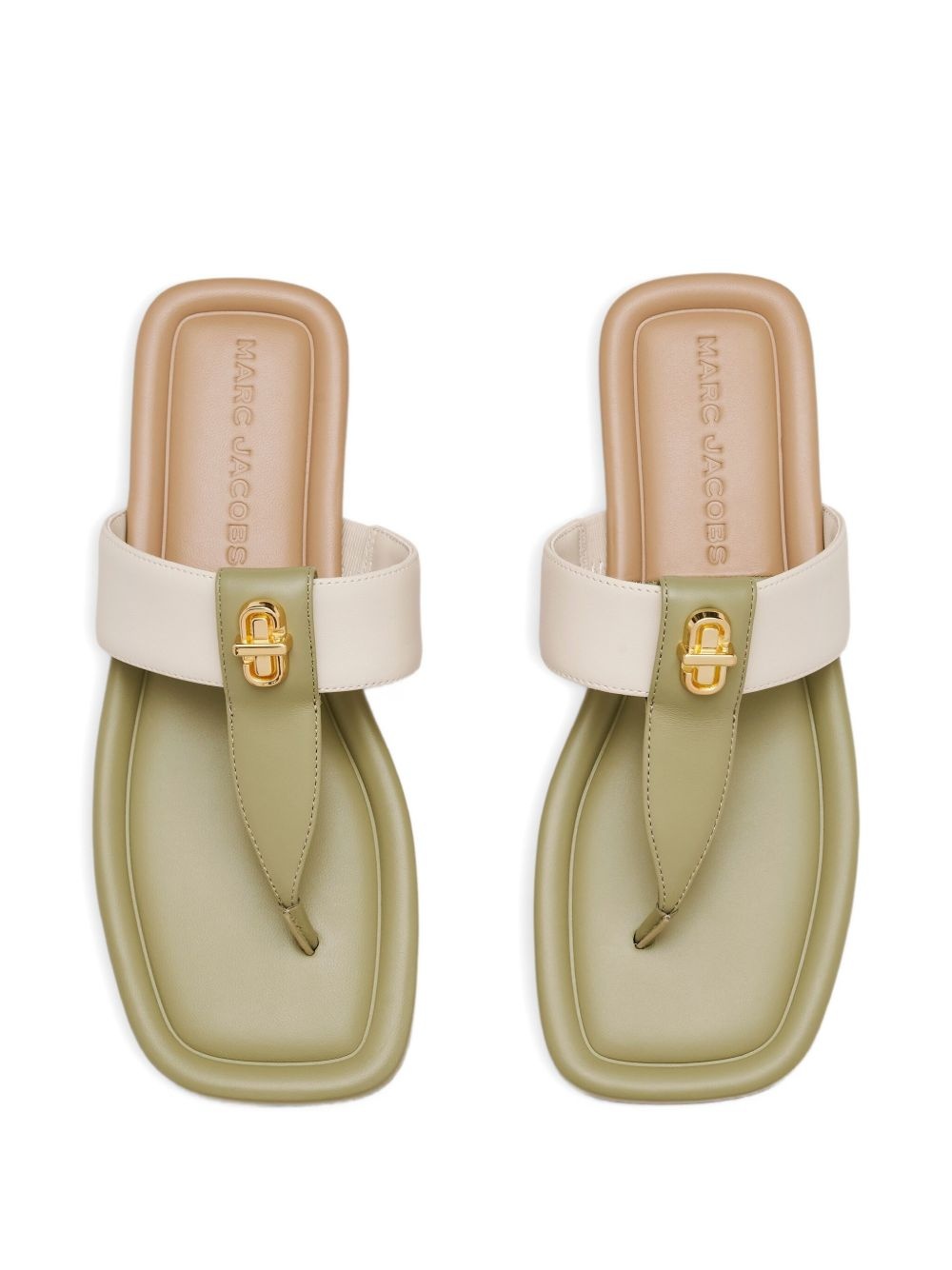 The Colorblock leather sandals - 3