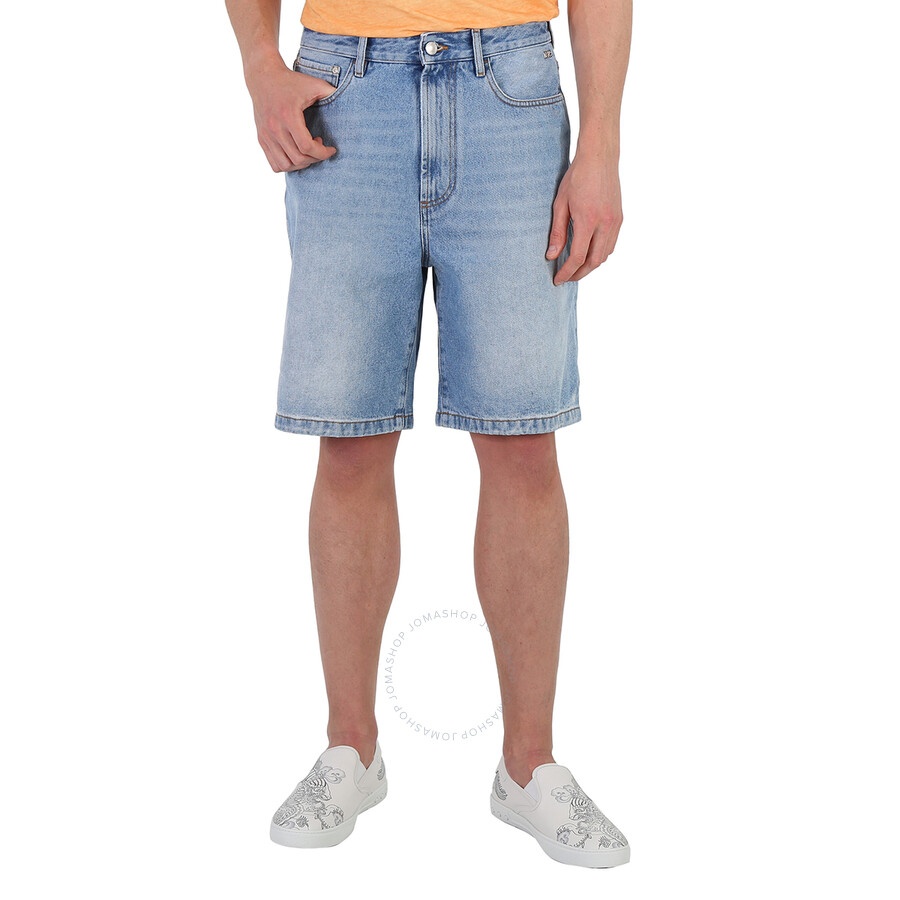 Gcds New Light Blue Bucket Denim Bermuda Shorts - 3