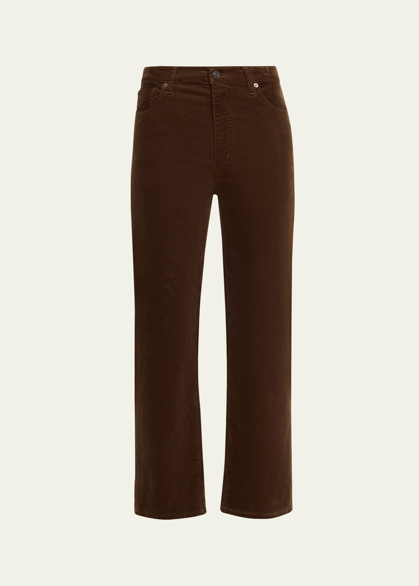 Le Sleek Cropped Stretch Corduroy Pants - 1