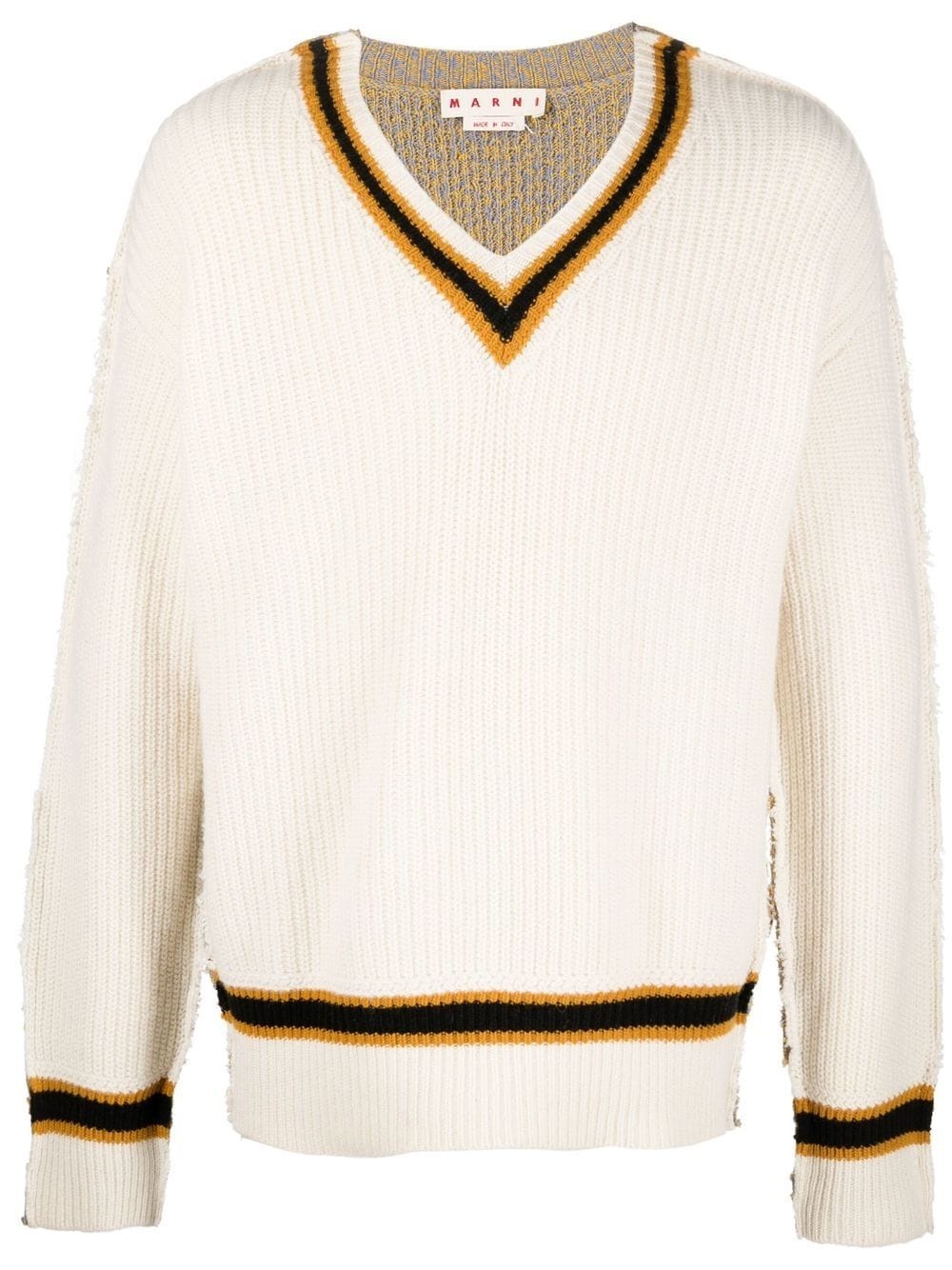 V-neck knitted jumper - 1