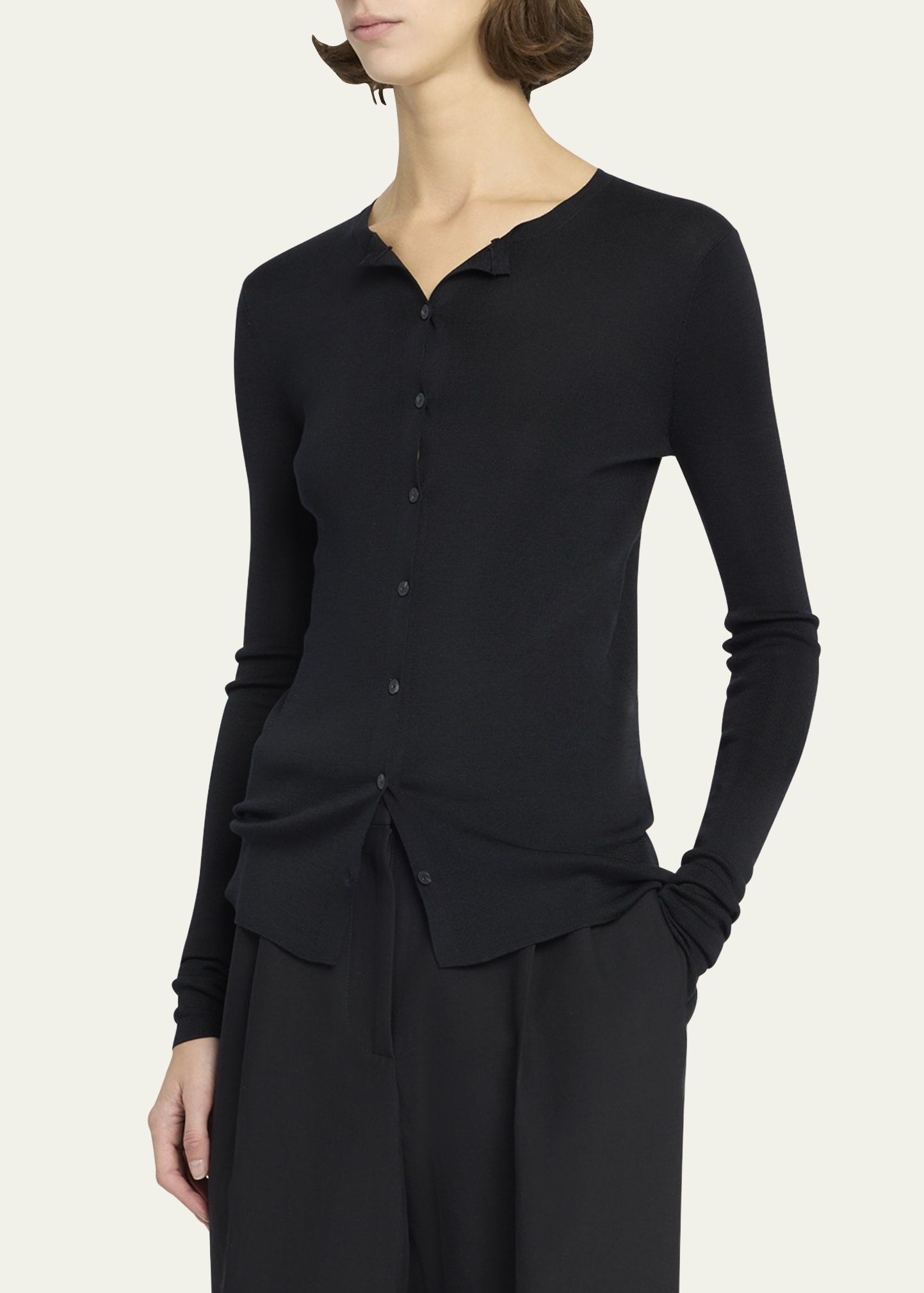Josette Silk Knit Cardigan - 4