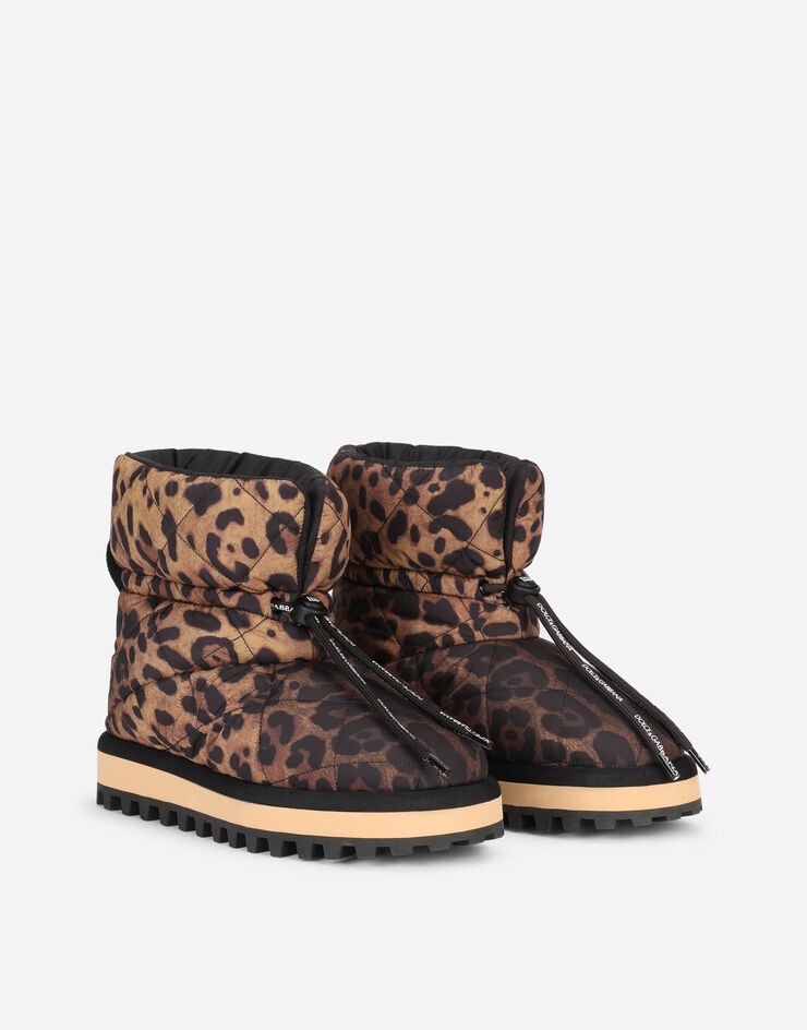 Leopard-print nylon ankle boots - 2