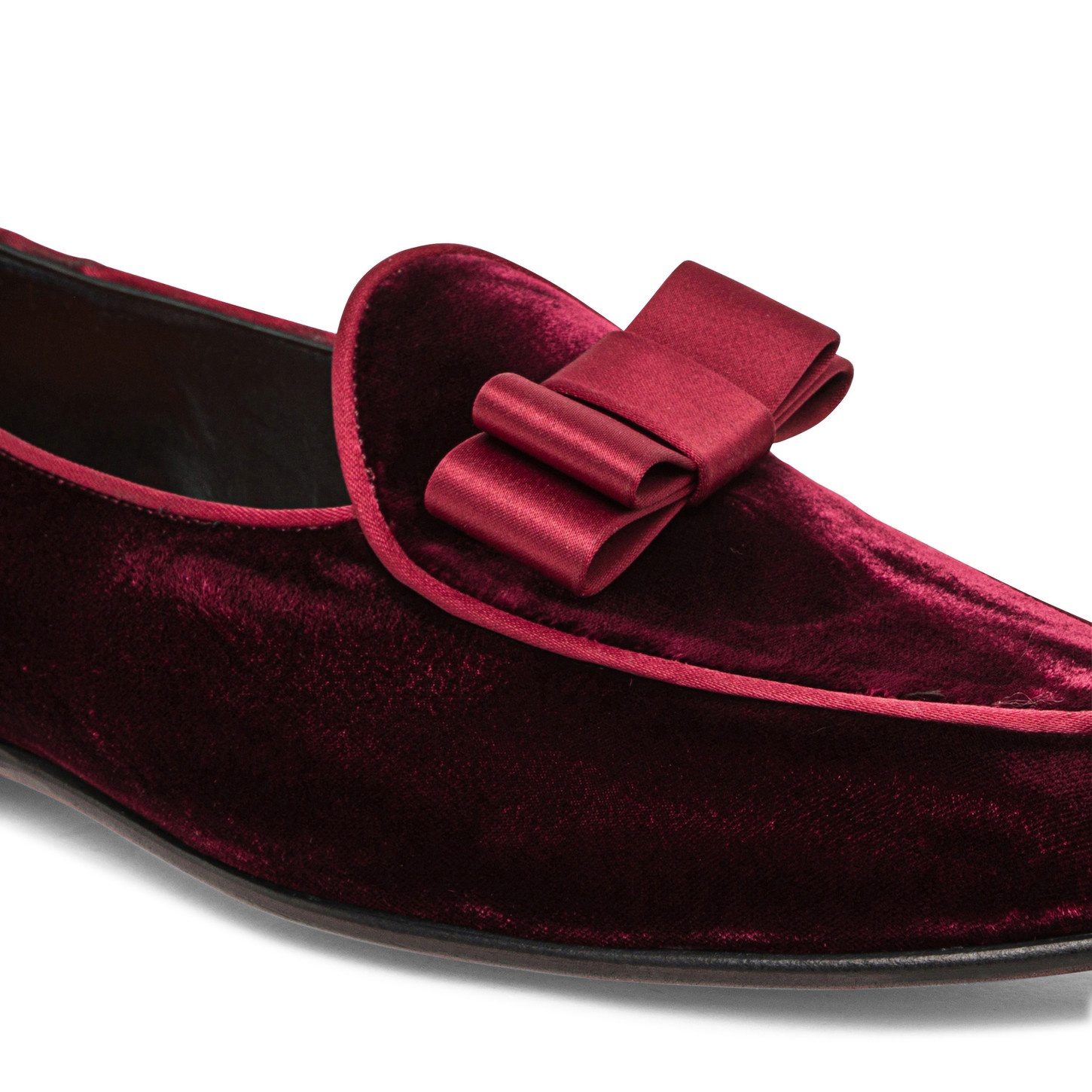Men's burgundy satin Andrea loafer - 6