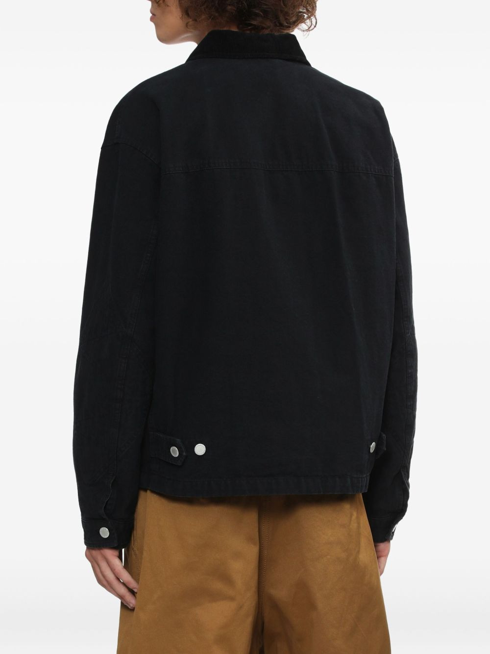 corduroy-collar cotton jacket - 4