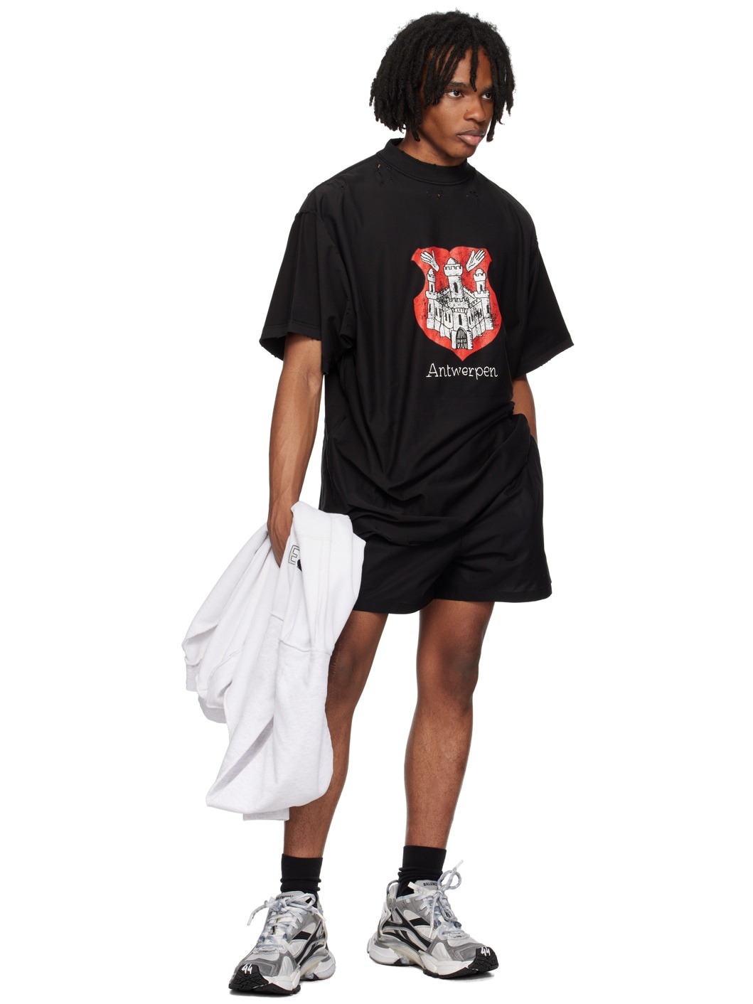 BALENCIAGA Antwerpen Inside Out Oversized Distressed Printed