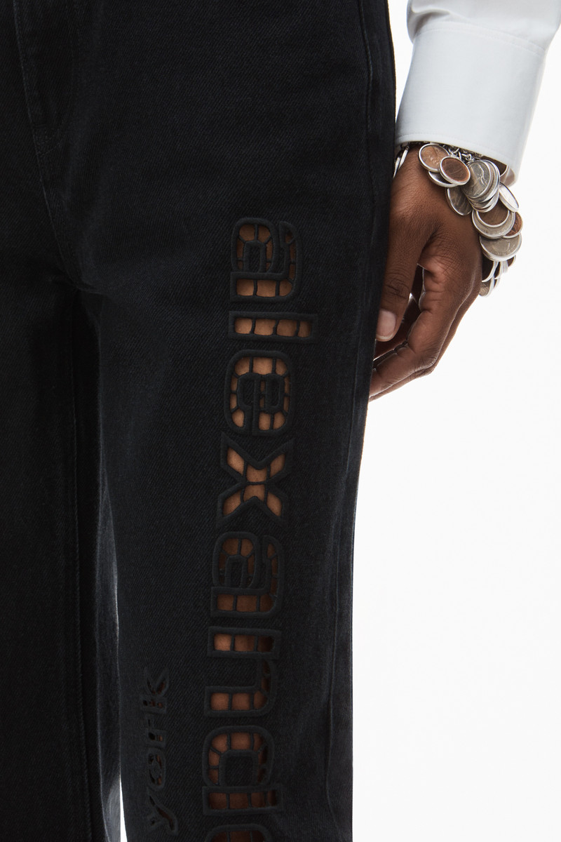 EZ cut-out logo jeans 4