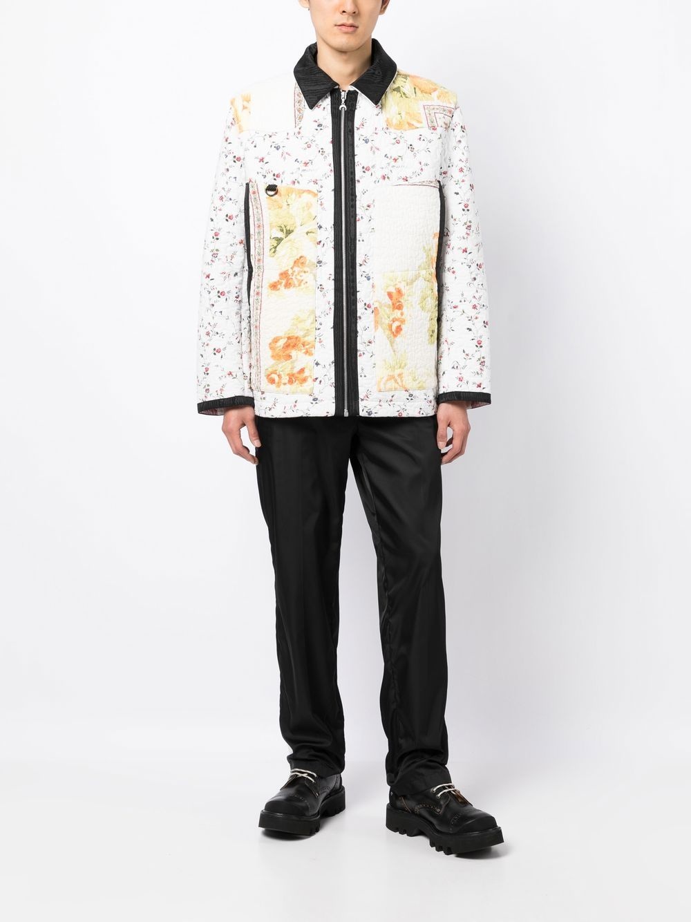 Boutis floral-print quilted jacket - 2