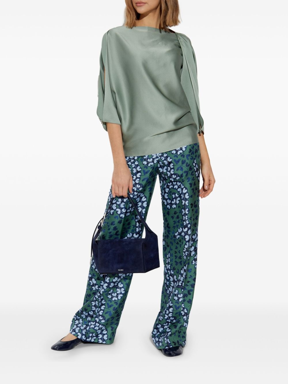 satin-finish blouse - 2