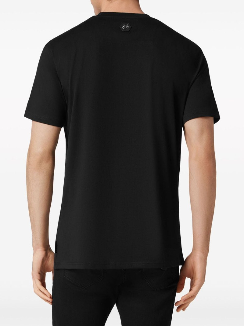 PHILIPP PLEIN Gothic Banner crystal-embellished cotton T-shirt outlook