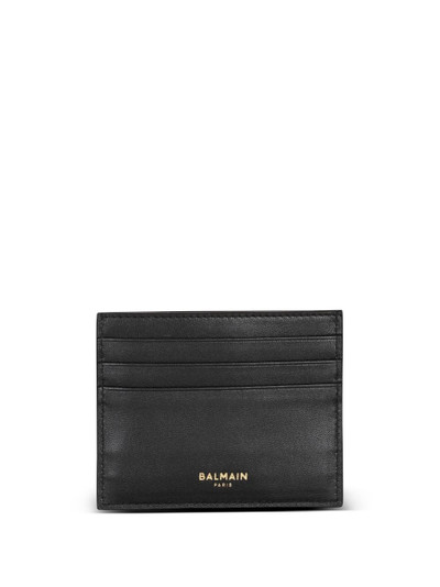 Balmain logo-plaque leather card holder outlook