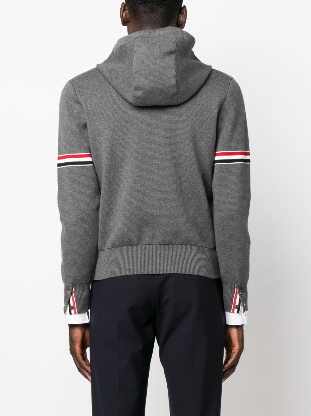 striped zip-up hoodie - 4