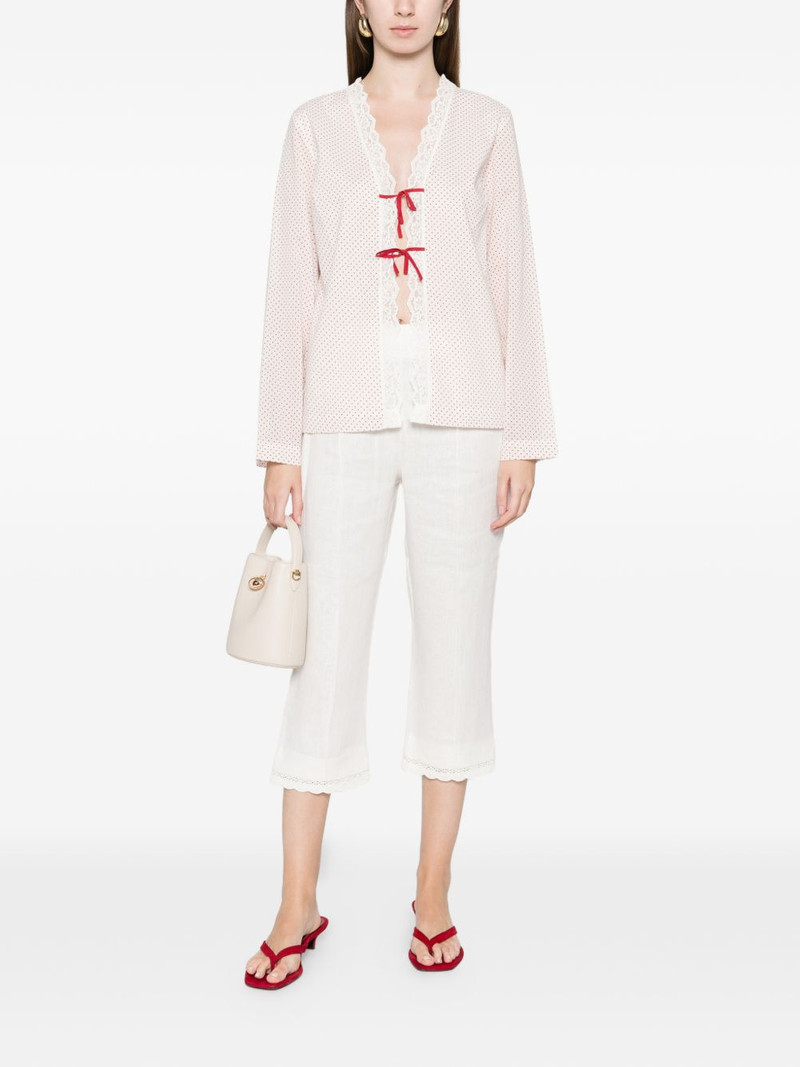 POSSE Marlowe lace bows blouse outlook